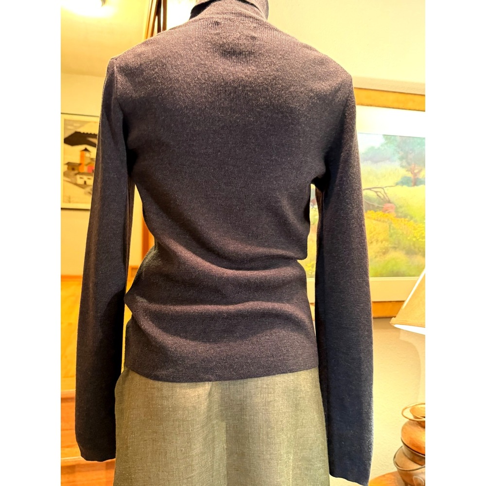 Large gray extra fine Italian merino wool turtleneck by Banana Republic